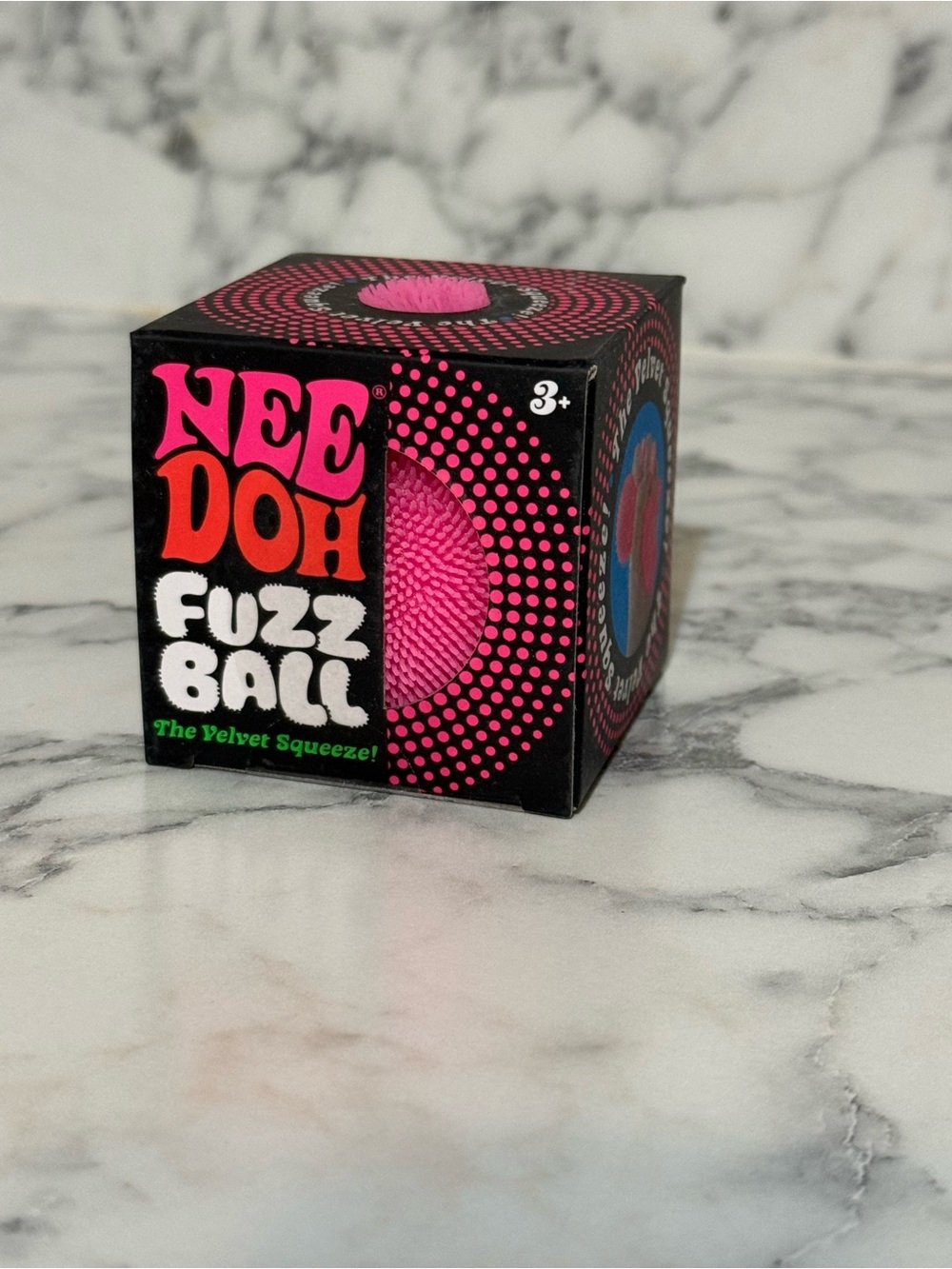 Nee Doh Fuzz Ball - Pink velvet squeeze